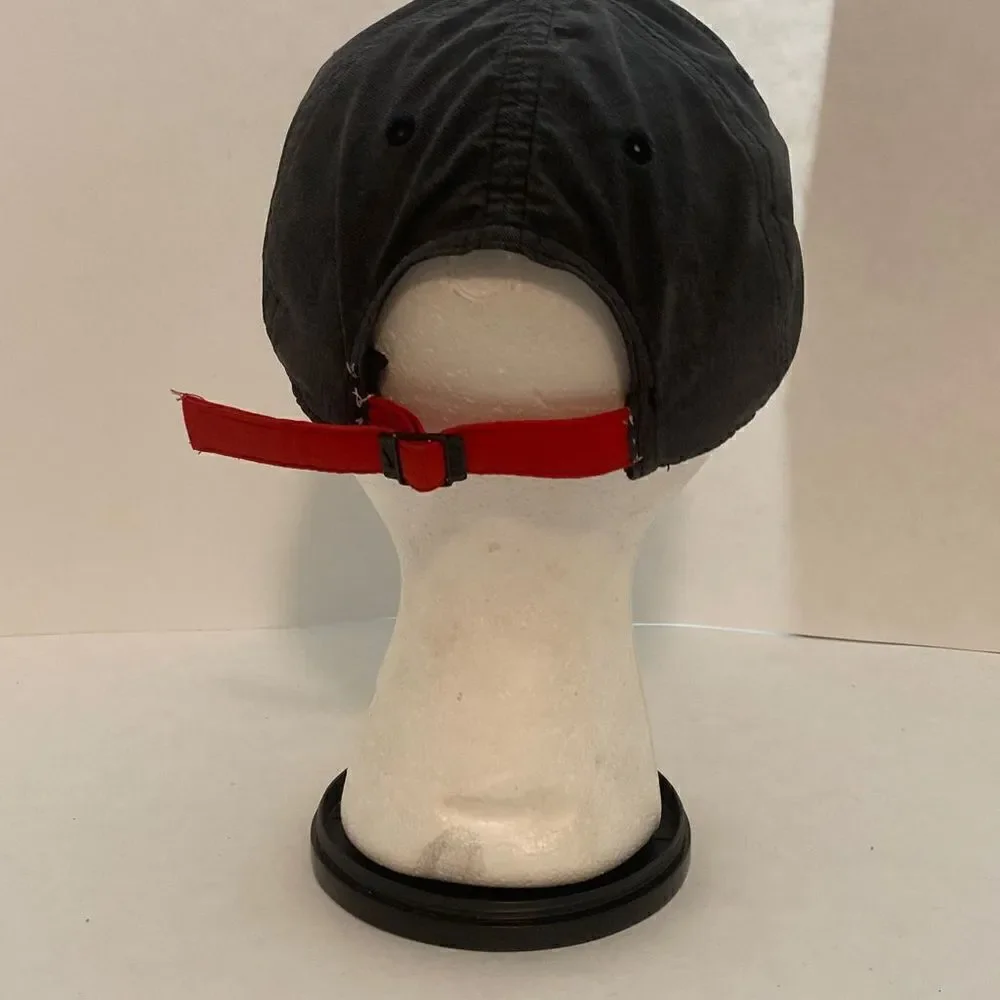 Nike‎ Golf Dri-Fit Legacy 91 baseball cap hat Gray Red Strap